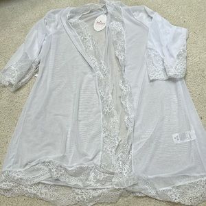 White Lace Lingerie Robe